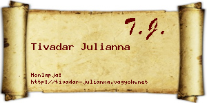Tivadar Julianna névjegykártya